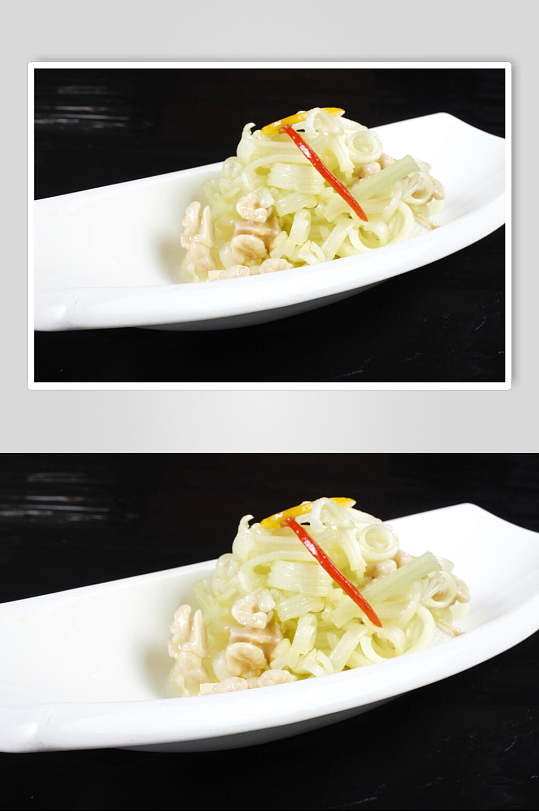 桃仁拌马家沟芹菜美食摄影图片