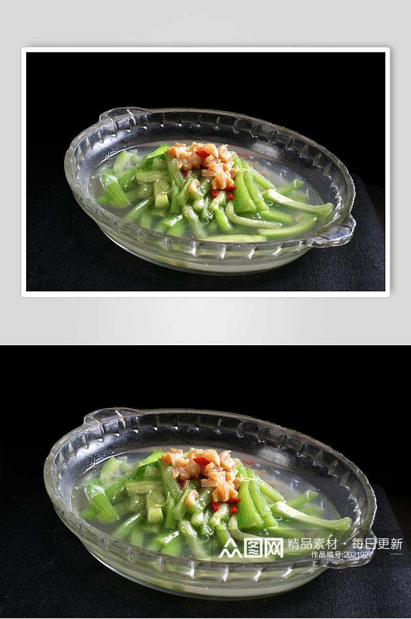 热菜瑶柱丝瓜美食摄影图片素材