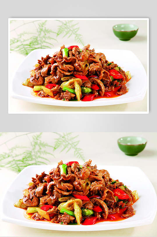 香辣白椒炒鸡胗高清图片-众图网