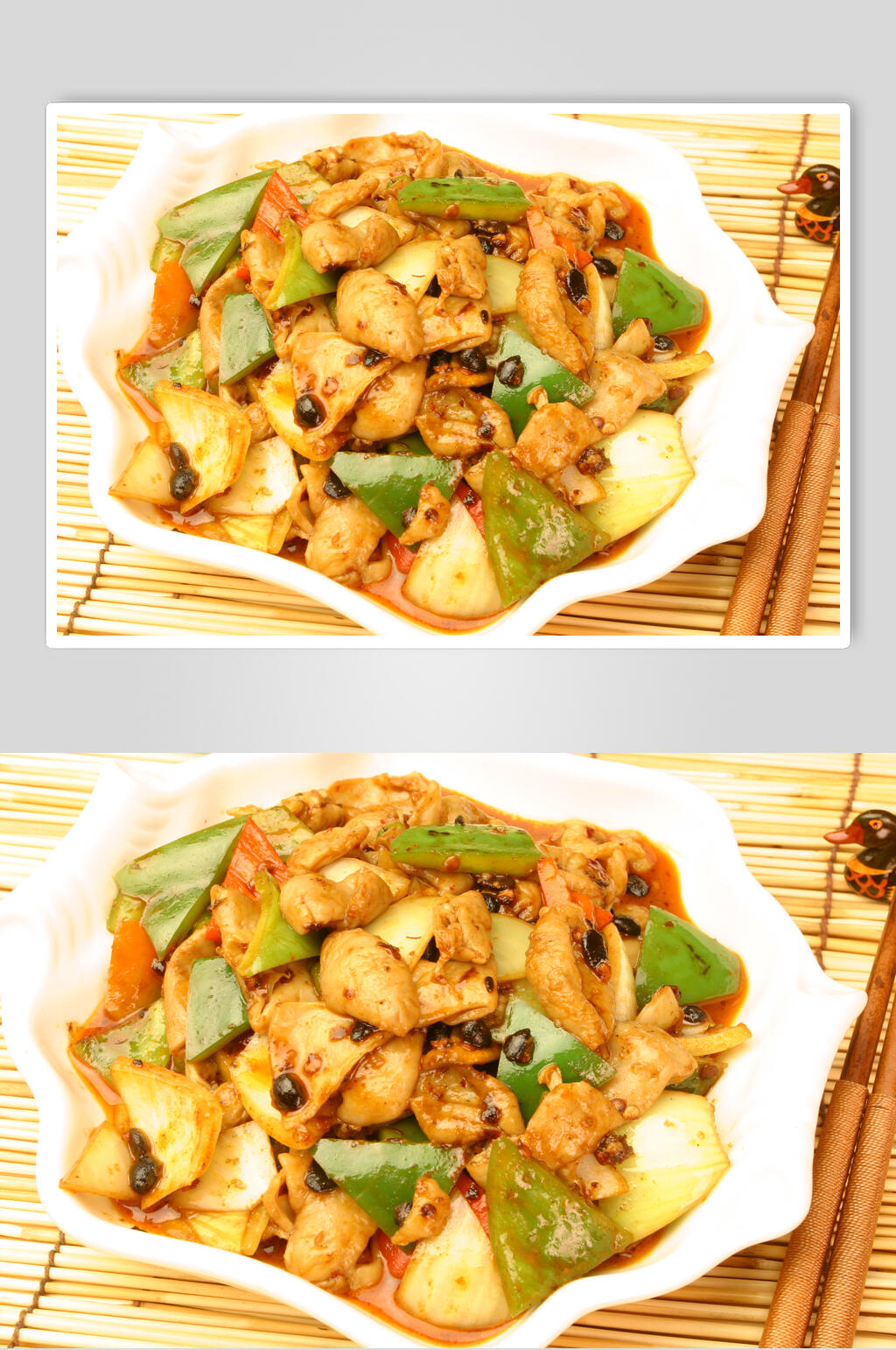 老干妈炒肥肠食品摄影图片素材