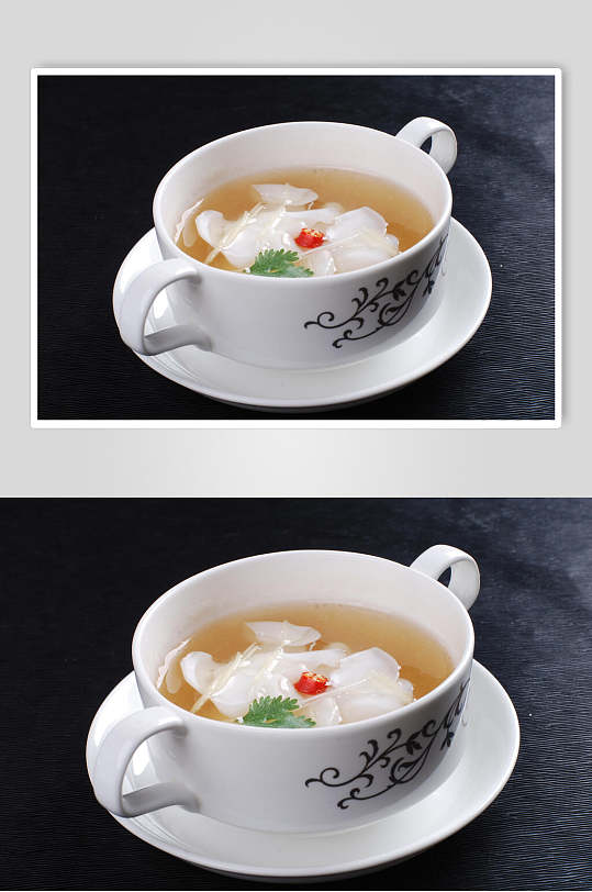 酸辣乌鱼蛋汤美食摄影图片