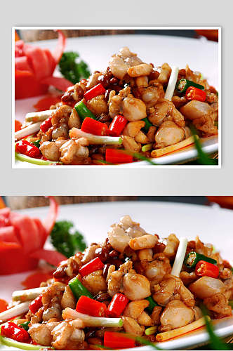 川黔菜豆豉田鸡食品高清图片