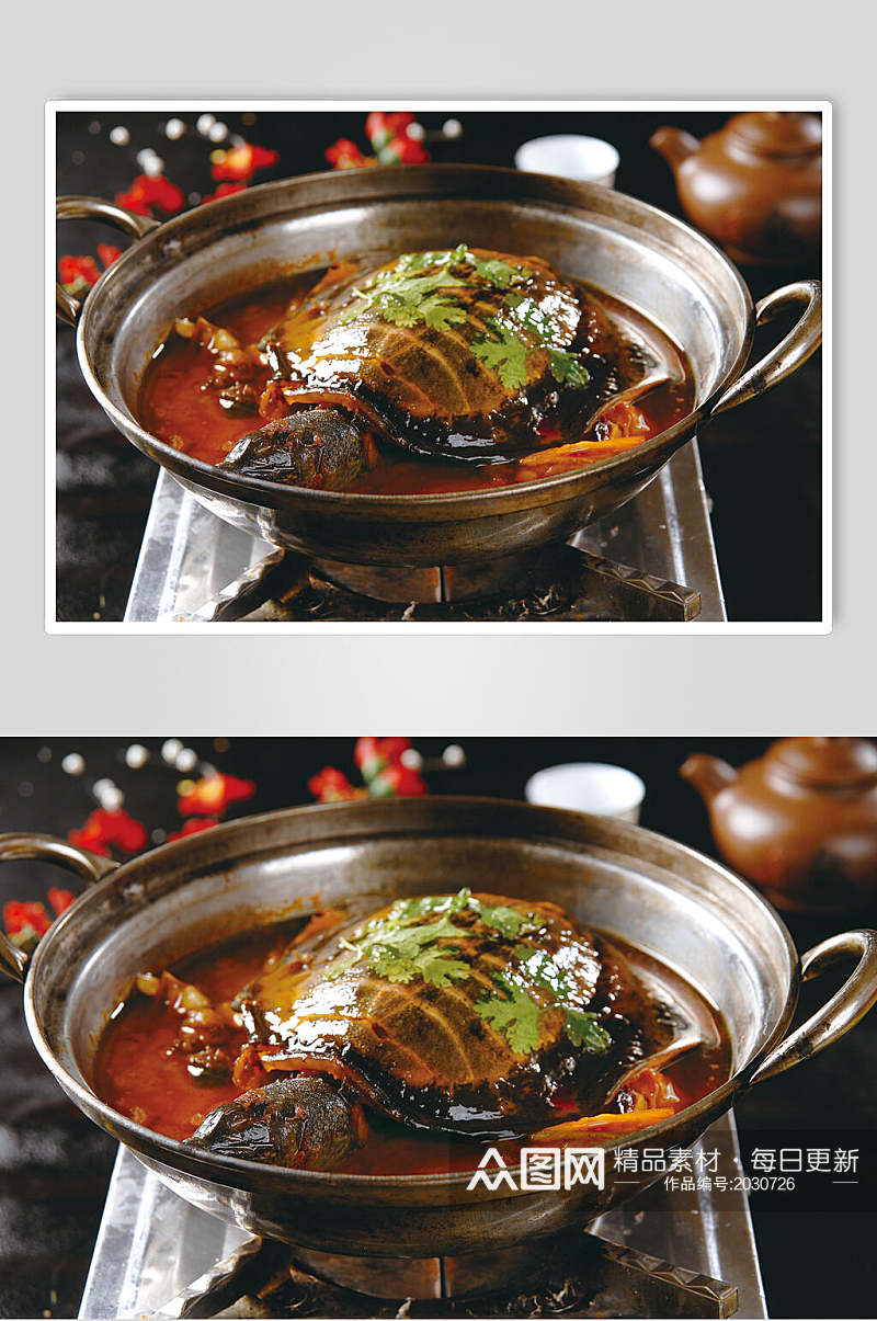 招牌干锅甲鱼美食食品图片素材