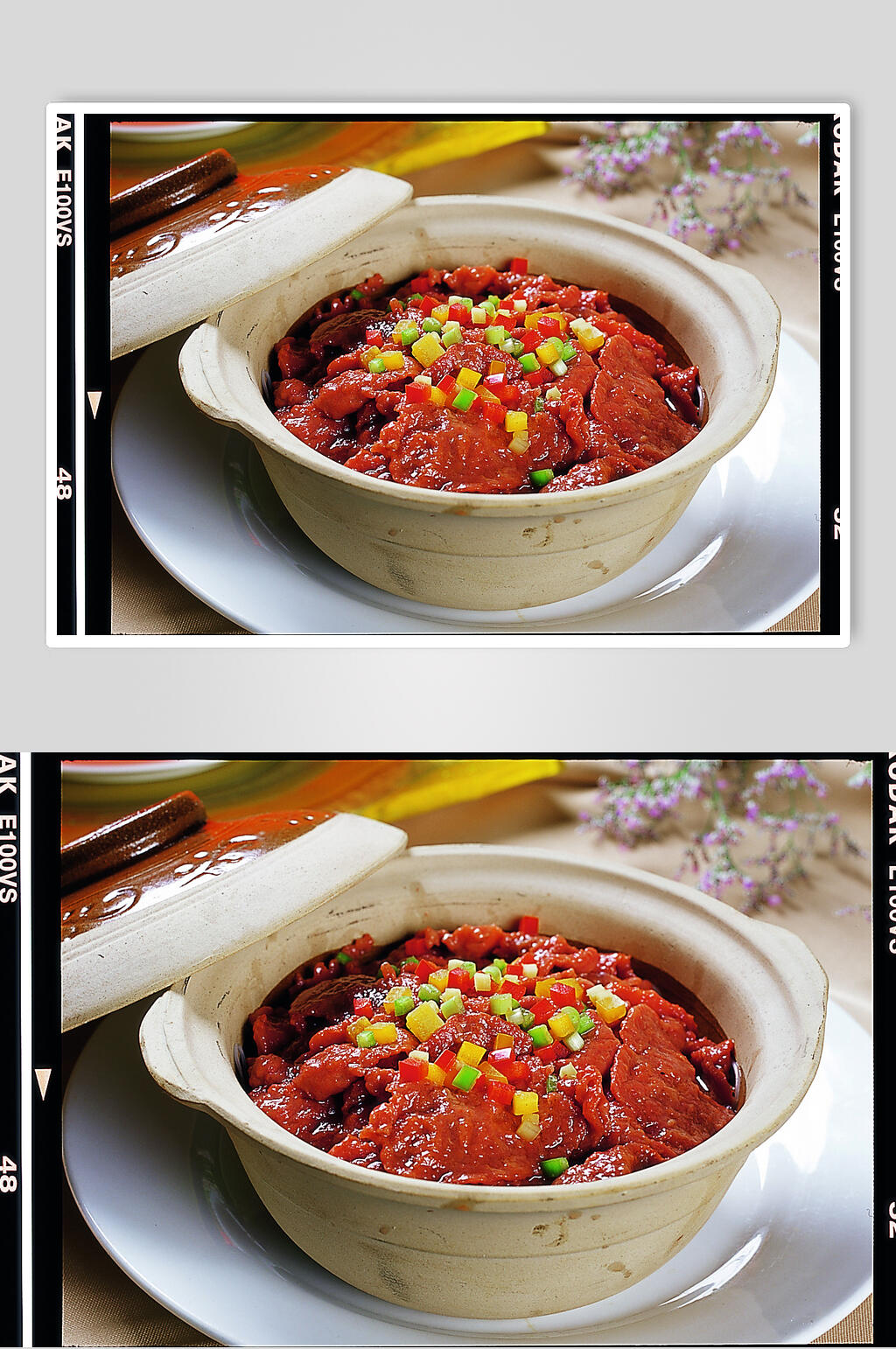 沙爹牛肉粉丝煲美食摄影图片素材