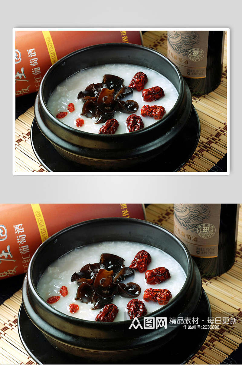 木耳红枣粥美食高清图片素材