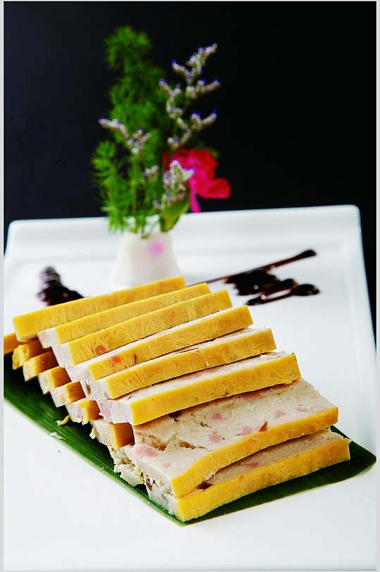 黄金银鱼糕美食高清图片