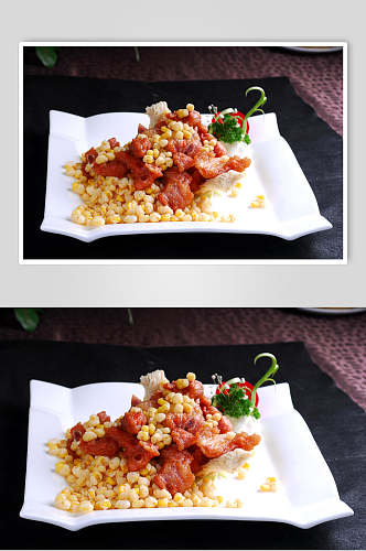 玉米多味排美食摄影图片