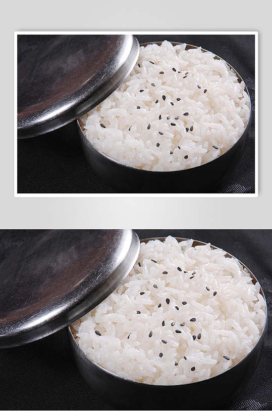 芝麻蒸米饭图片