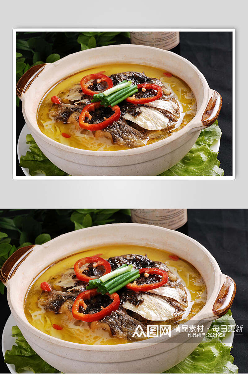 砂锅鱼头美食摄影图片素材