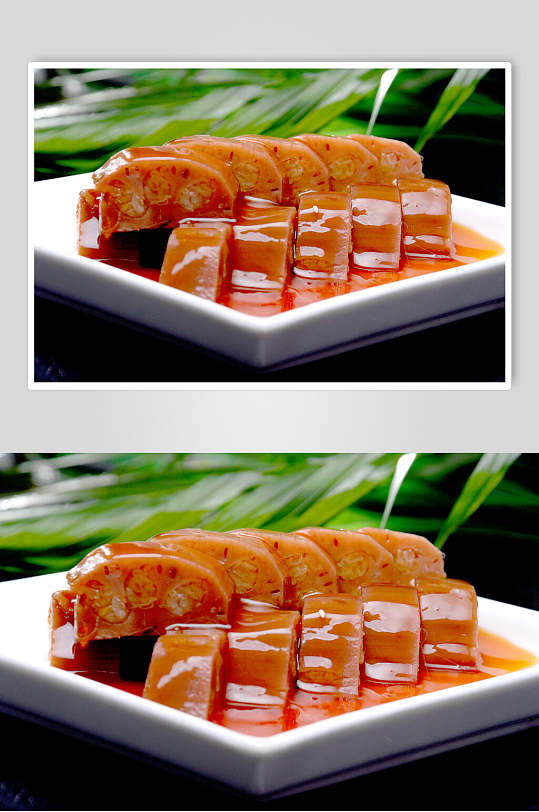 糯米甜藕美食摄影图片