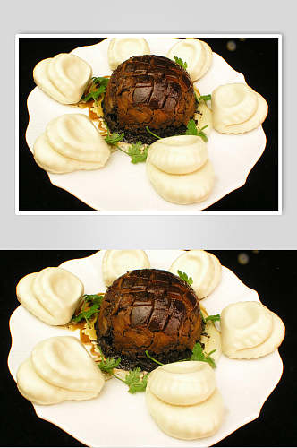 梅菜扣肉夹饼食品摄影图片