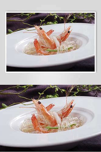 鲜虾蟹肉干捞海虎翅餐饮食物图片