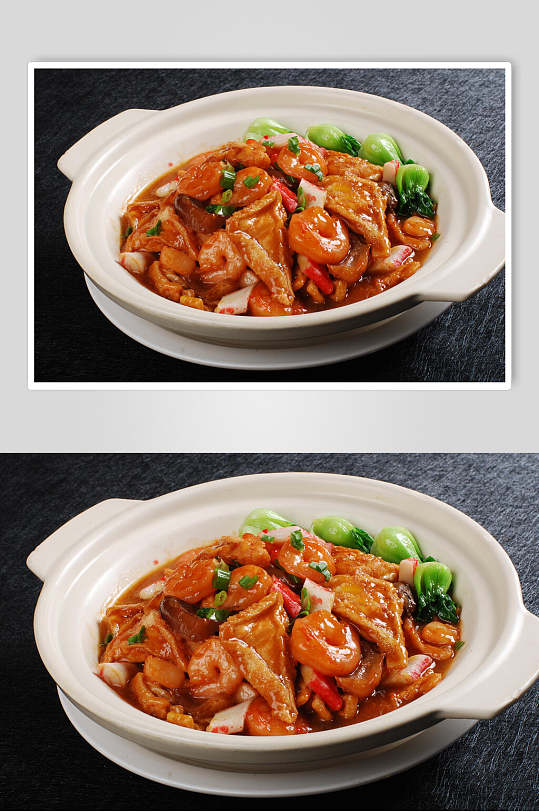 家常海鲜豆腐美食图片