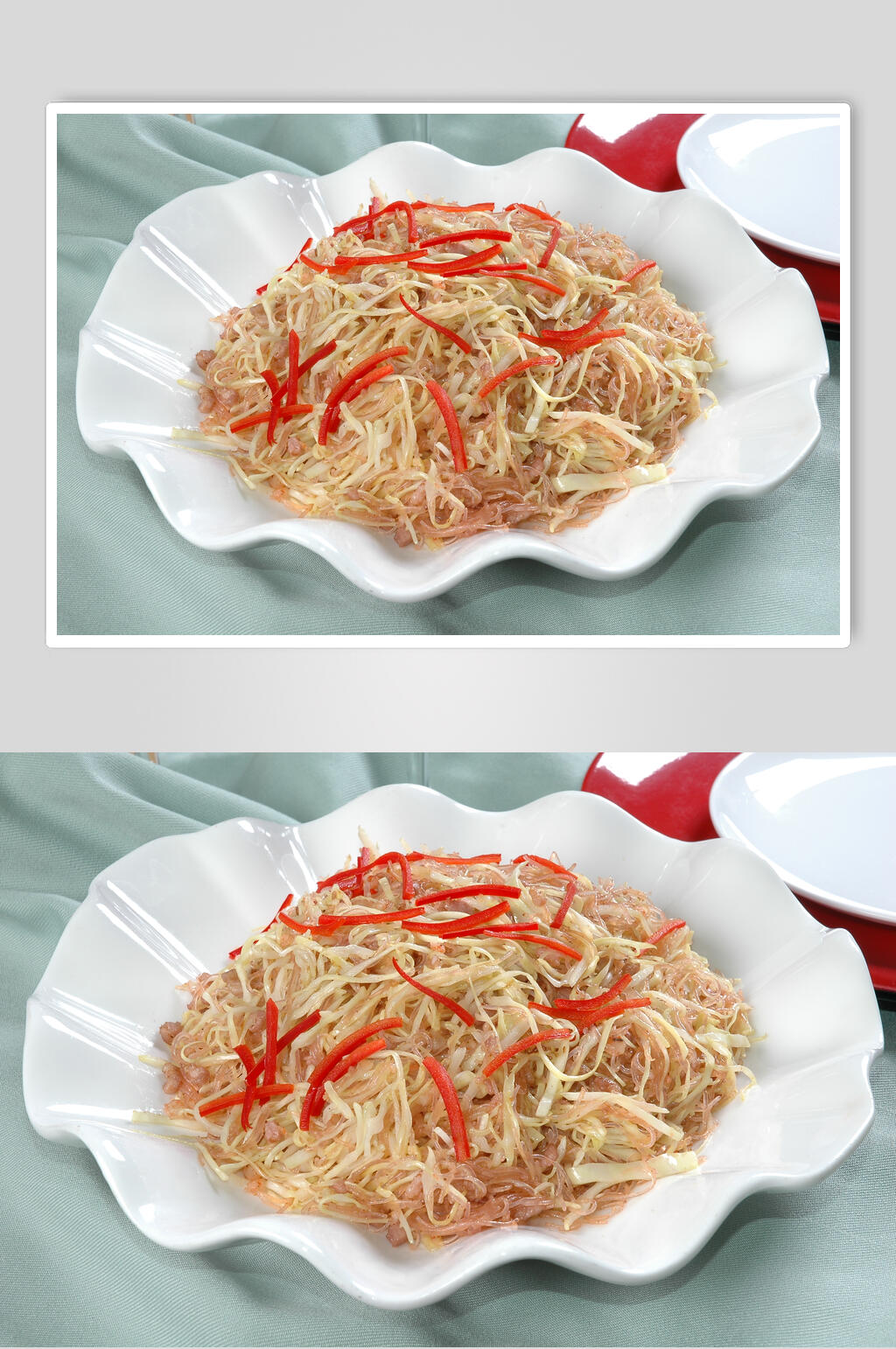 茴子白干捞粉丝元例食物图片素材