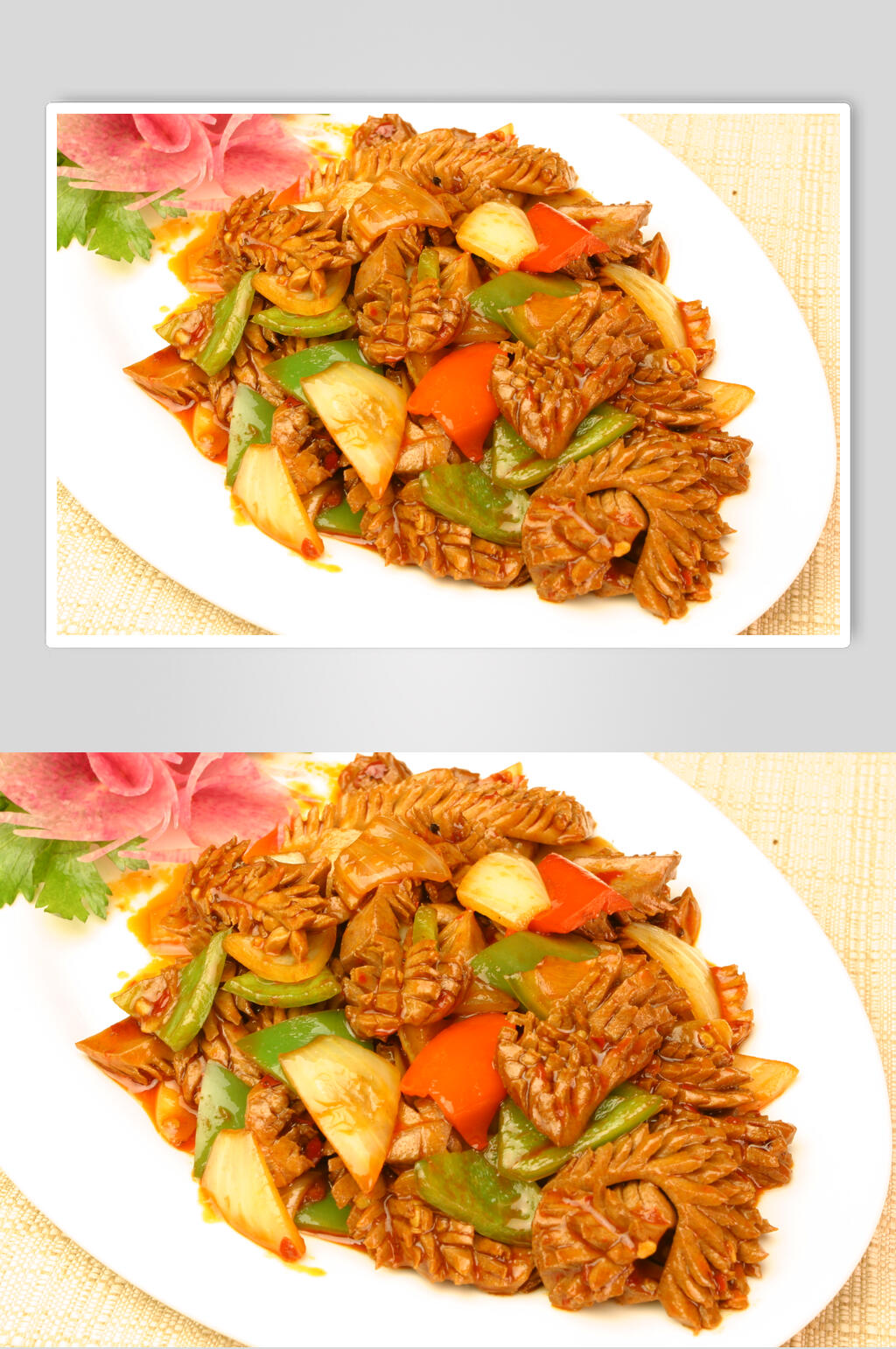 香浓美味火爆腰花美食图片素材