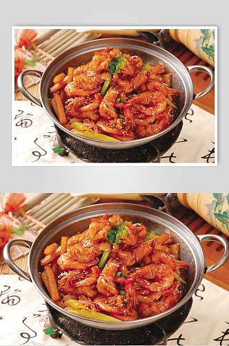 海鲜干锅香辣虾美食食品图片