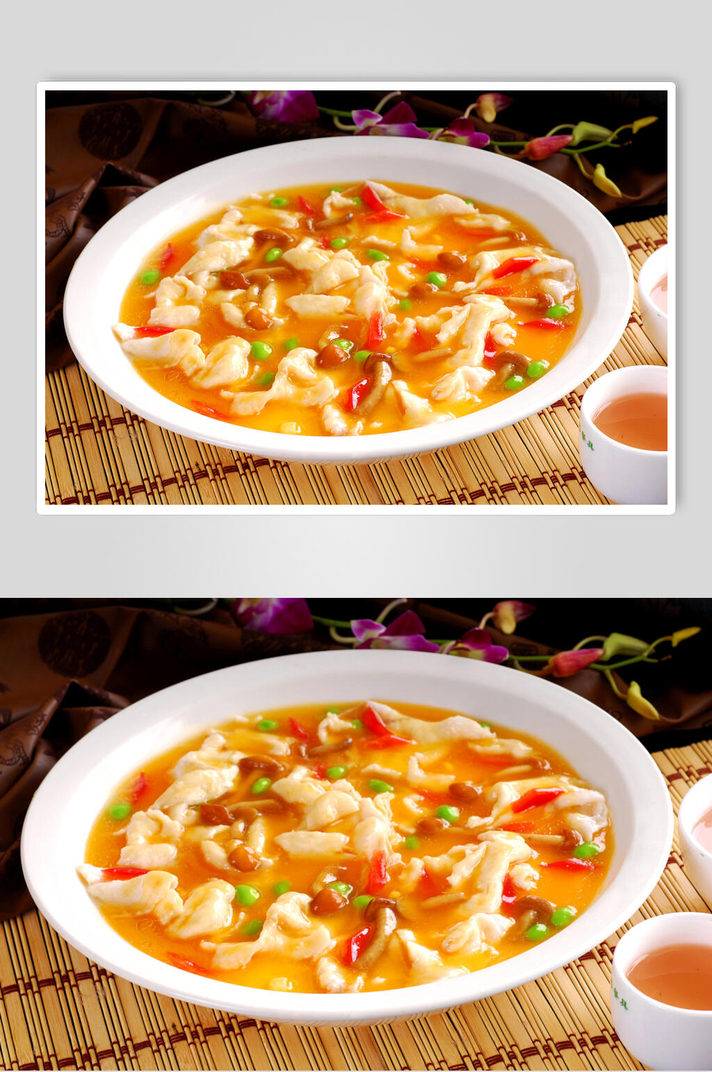 热菜黄沙乌鱼片美食摄影图片素材