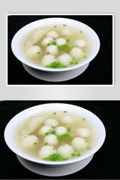 二条墨鱼丸食品摄影图片