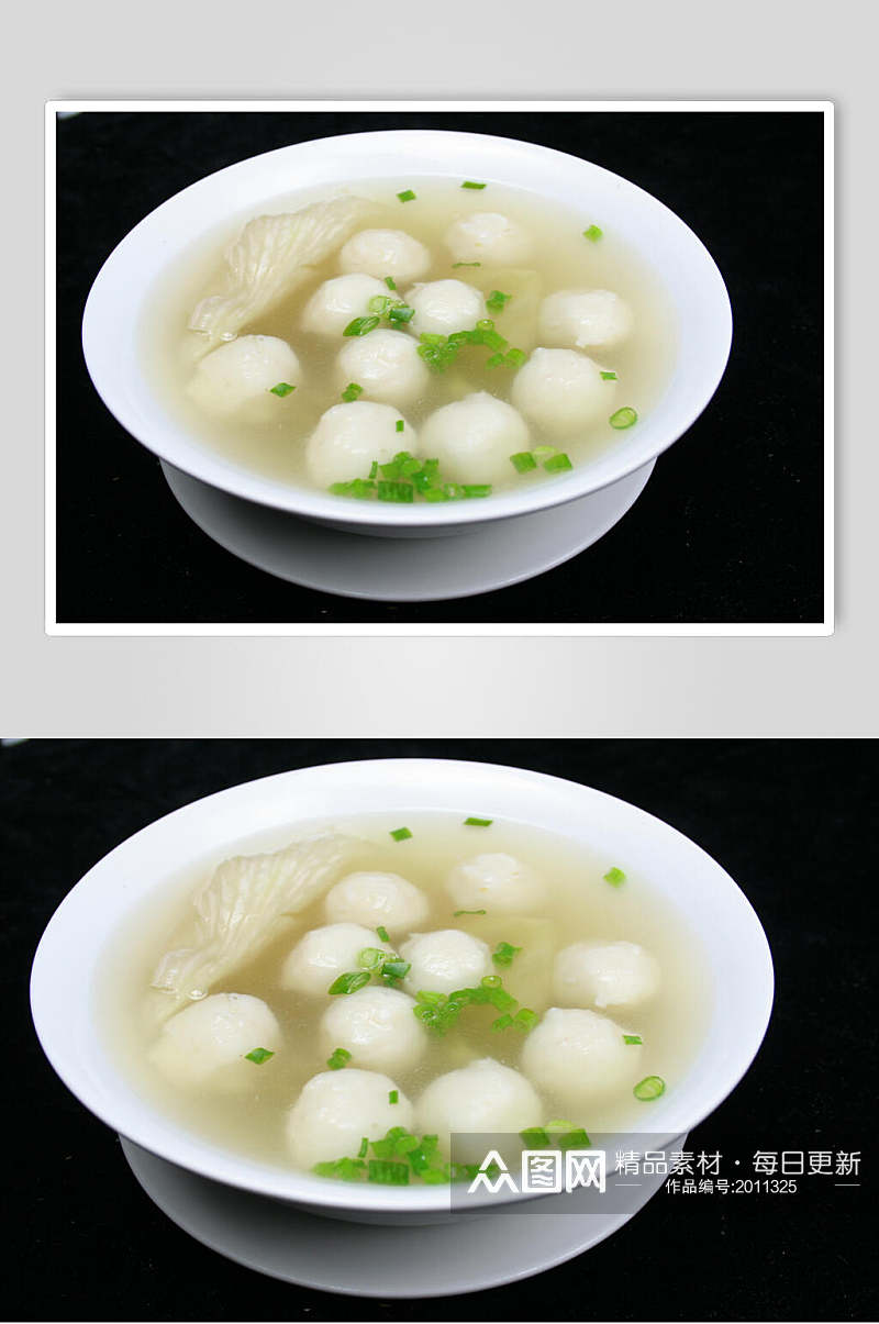 二条墨鱼丸食品摄影图片素材