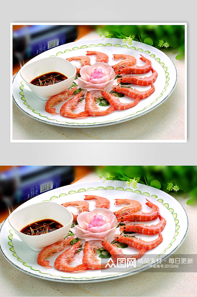 海鲜白灼虾食品摄影图片素材