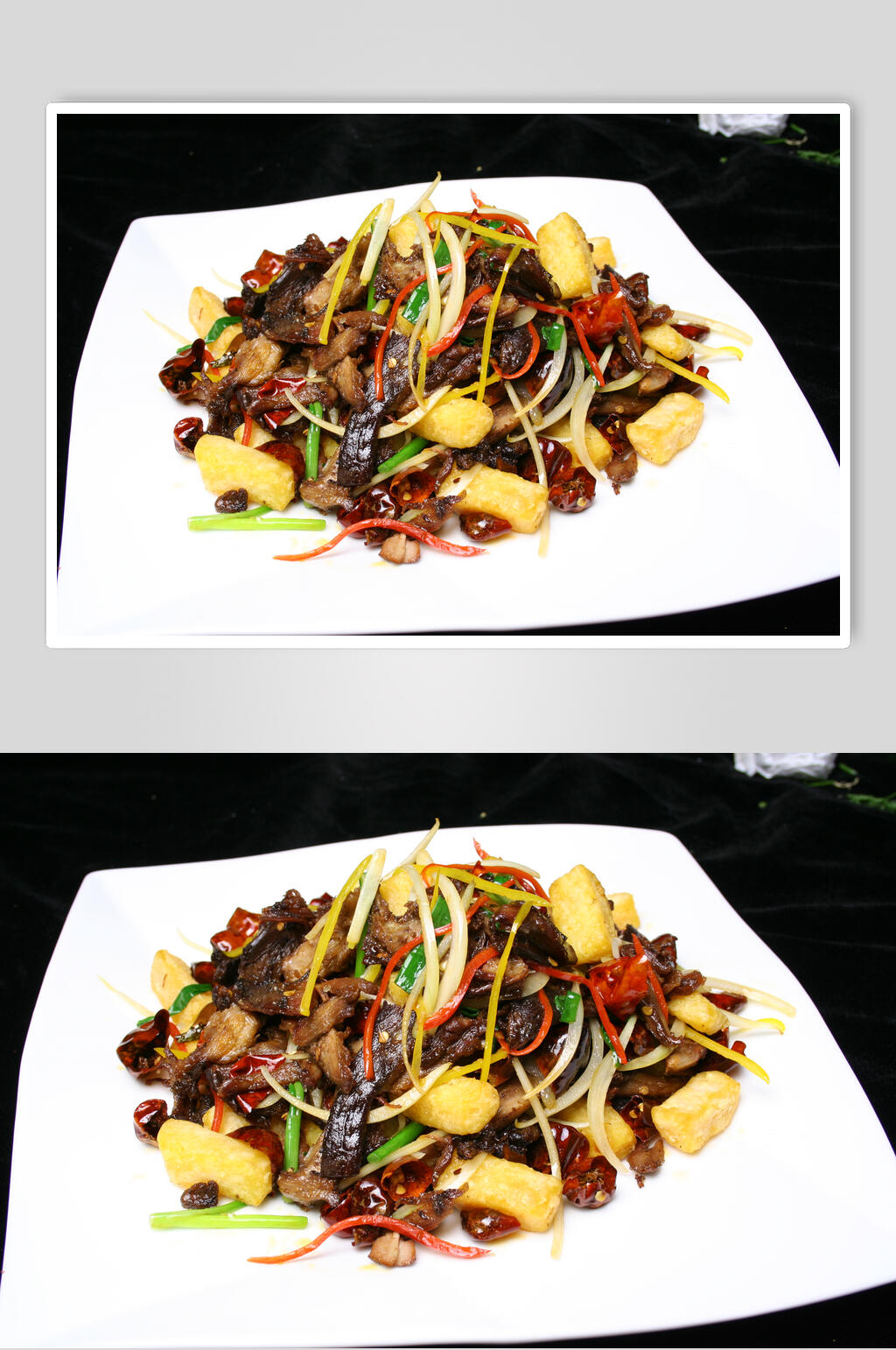 香辣手撕兔食品摄影图片素材