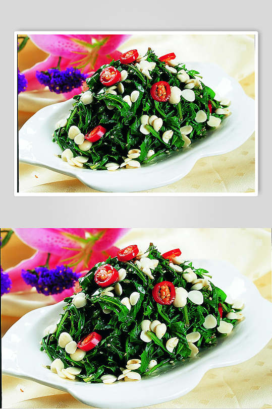 苦菜杏仁高清图片