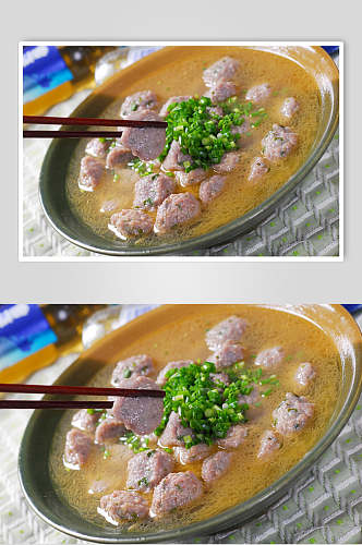 汤菜豆汤丸子美食摄影图片