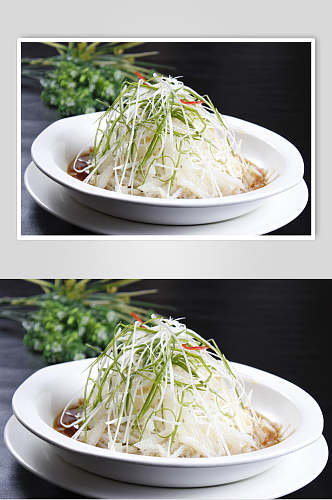 新鲜葱油三脆美食食物图片