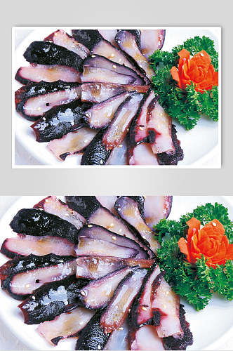 精拌海鲜菇美食食物摄影图片