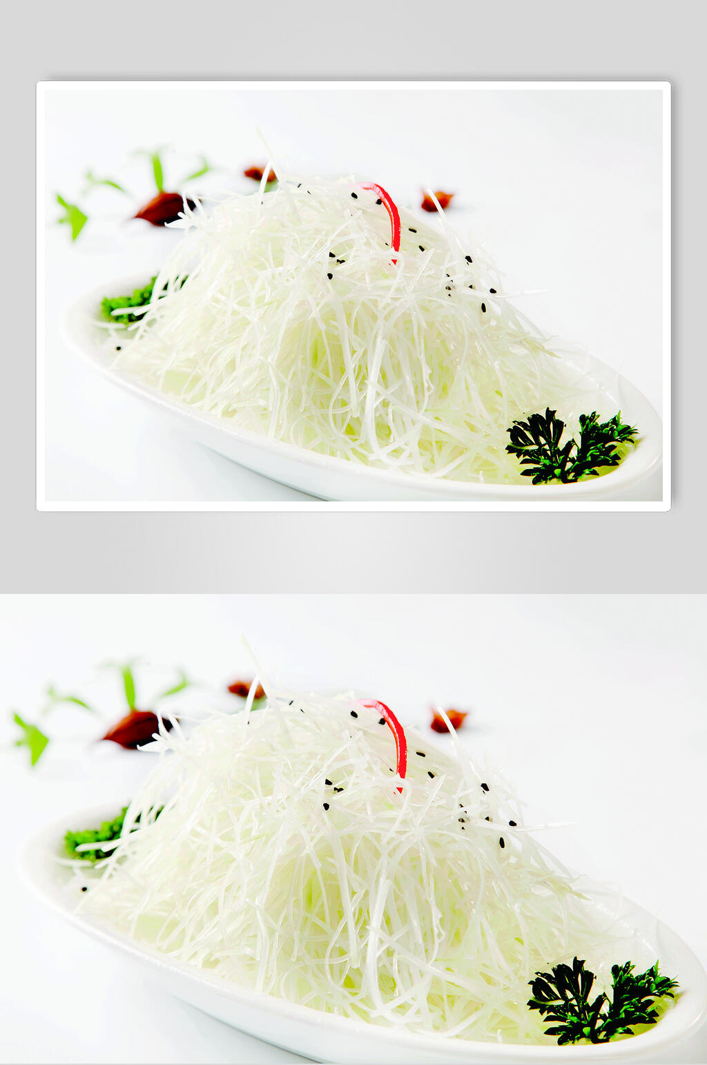 素菜爽口木瓜丝食品高清图片素材