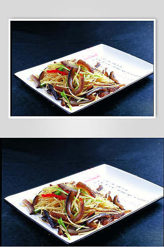 土豆丝炒海参美食图片