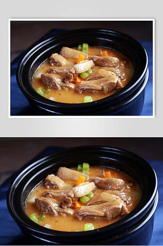 美味热菜大雁豆腐煲美食高清图片