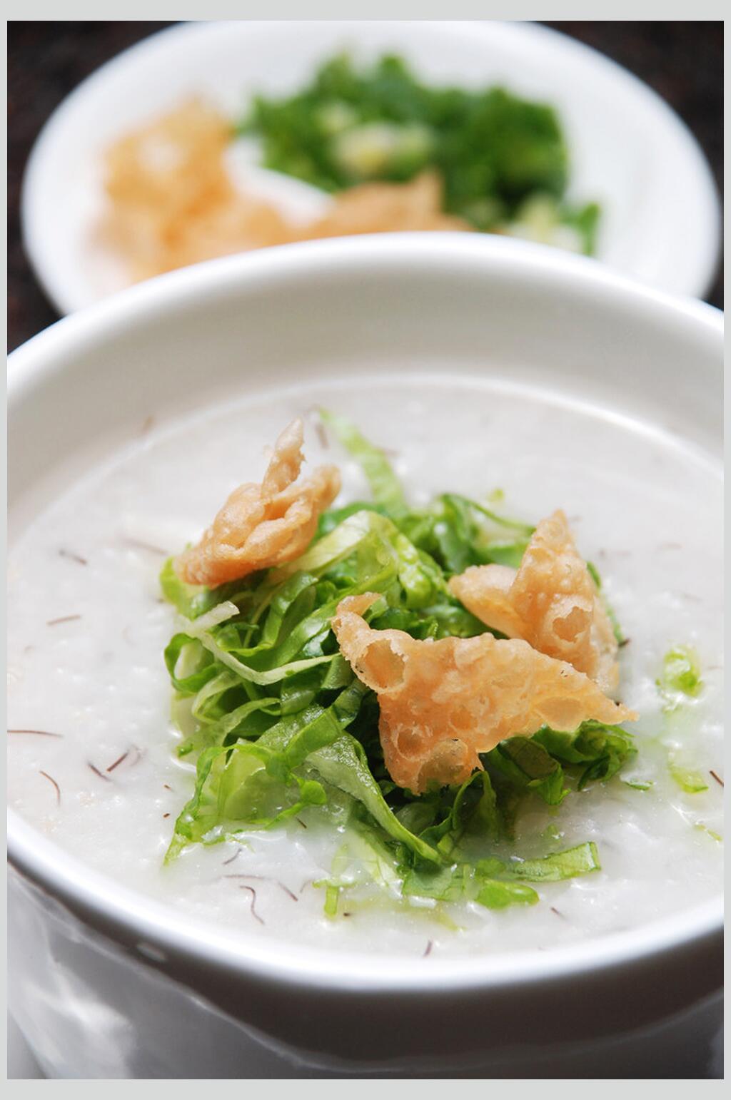 发菜咸骨粥美食摄影图片素材