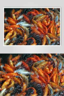 观赏鱼图片两联金鱼锦鲤抢食摄影图