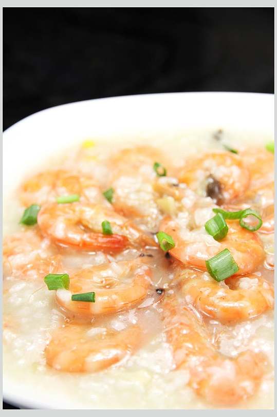 鲜活虾粥食物摄影图片