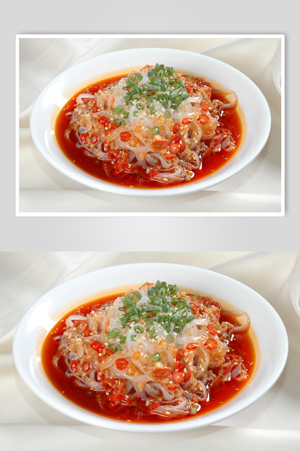 鱼香绿豆膜元例餐饮实拍图片素材