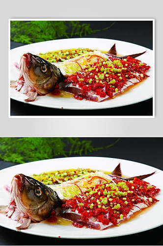三味蒸园林鲤鱼美食食品图片