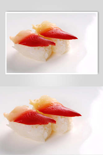 握寿司北极贝寿司美食图片