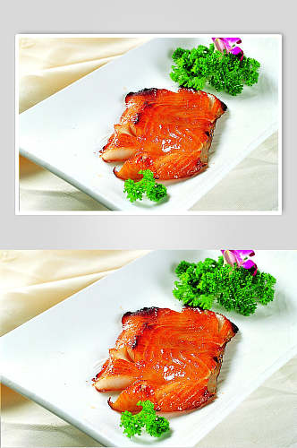 炭烧银雪鱼美食食物图片