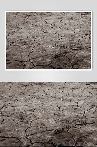 干裂干旱土地面肌理贴图摄影图片