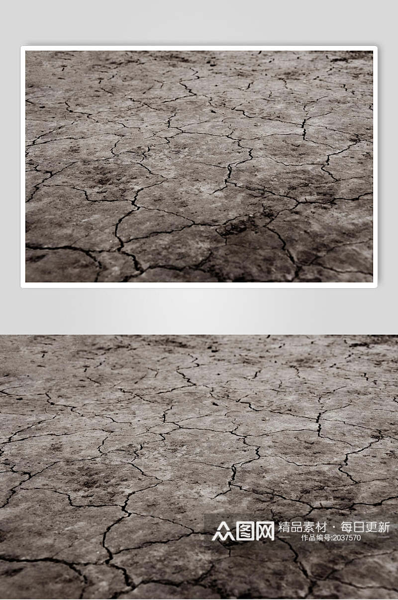 干裂干旱土地面肌理贴图摄影图片素材