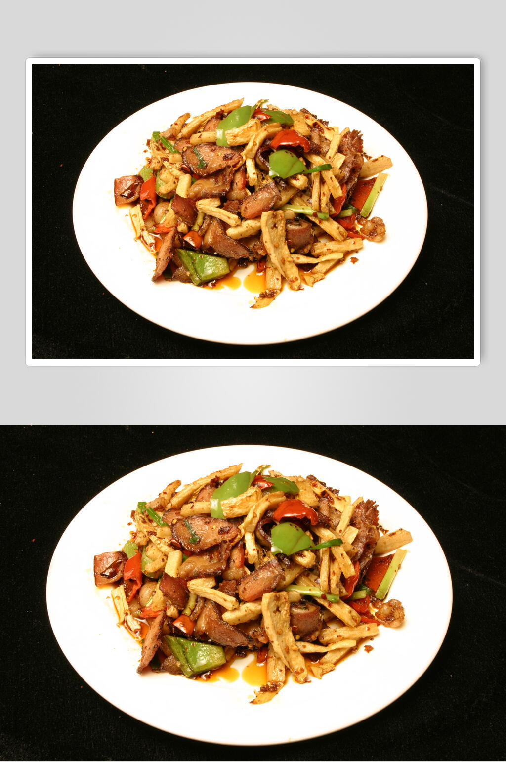 萝卜干炒腊肉食品摄影图片素材