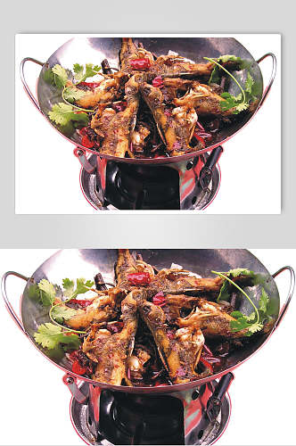 干锅黄骨鱼食品摄影图片