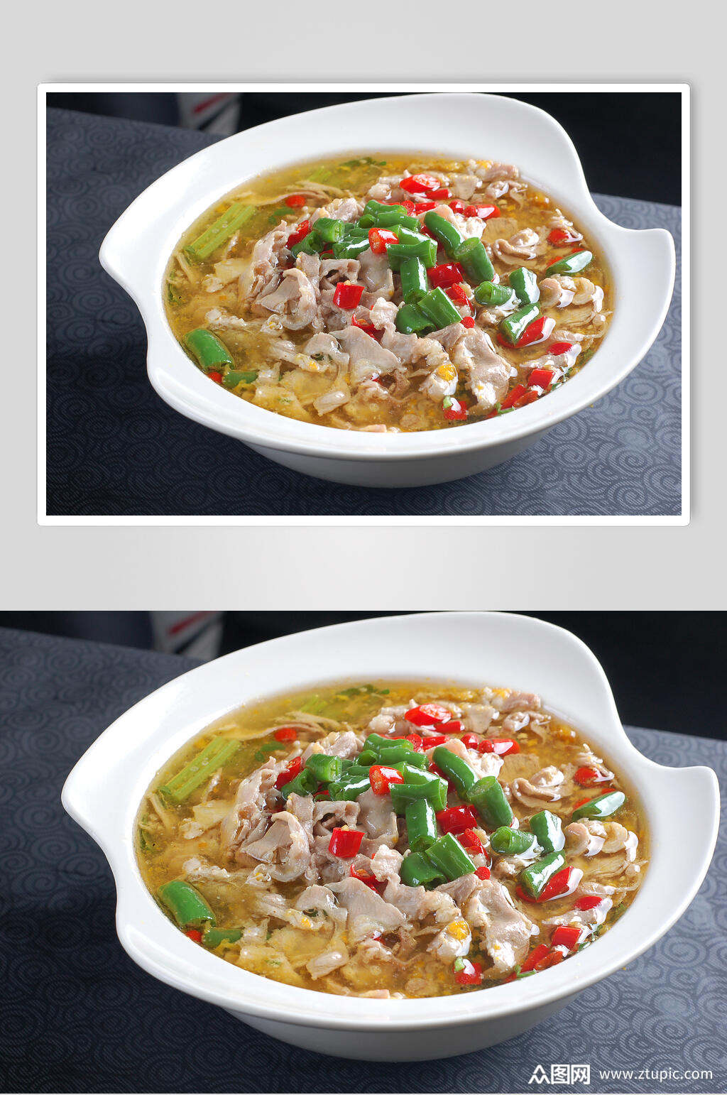 新鲜美味酸汤肥牛美食摄影图片