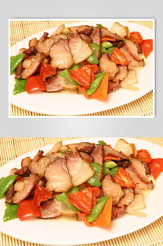 尖椒腊肉美食图片