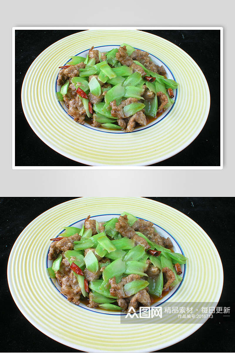 芥菜炒牛肉食品图片素材