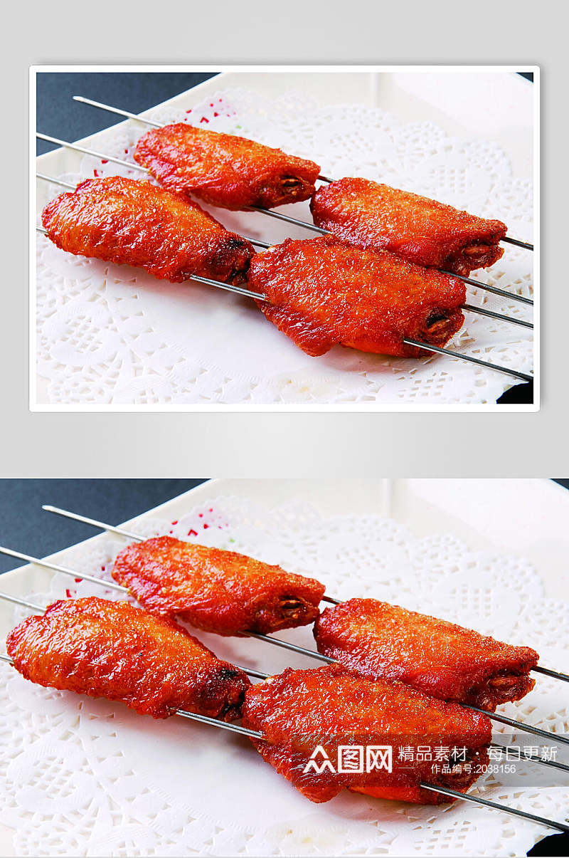 蜜汁鸡翅中食物食品图片素材
