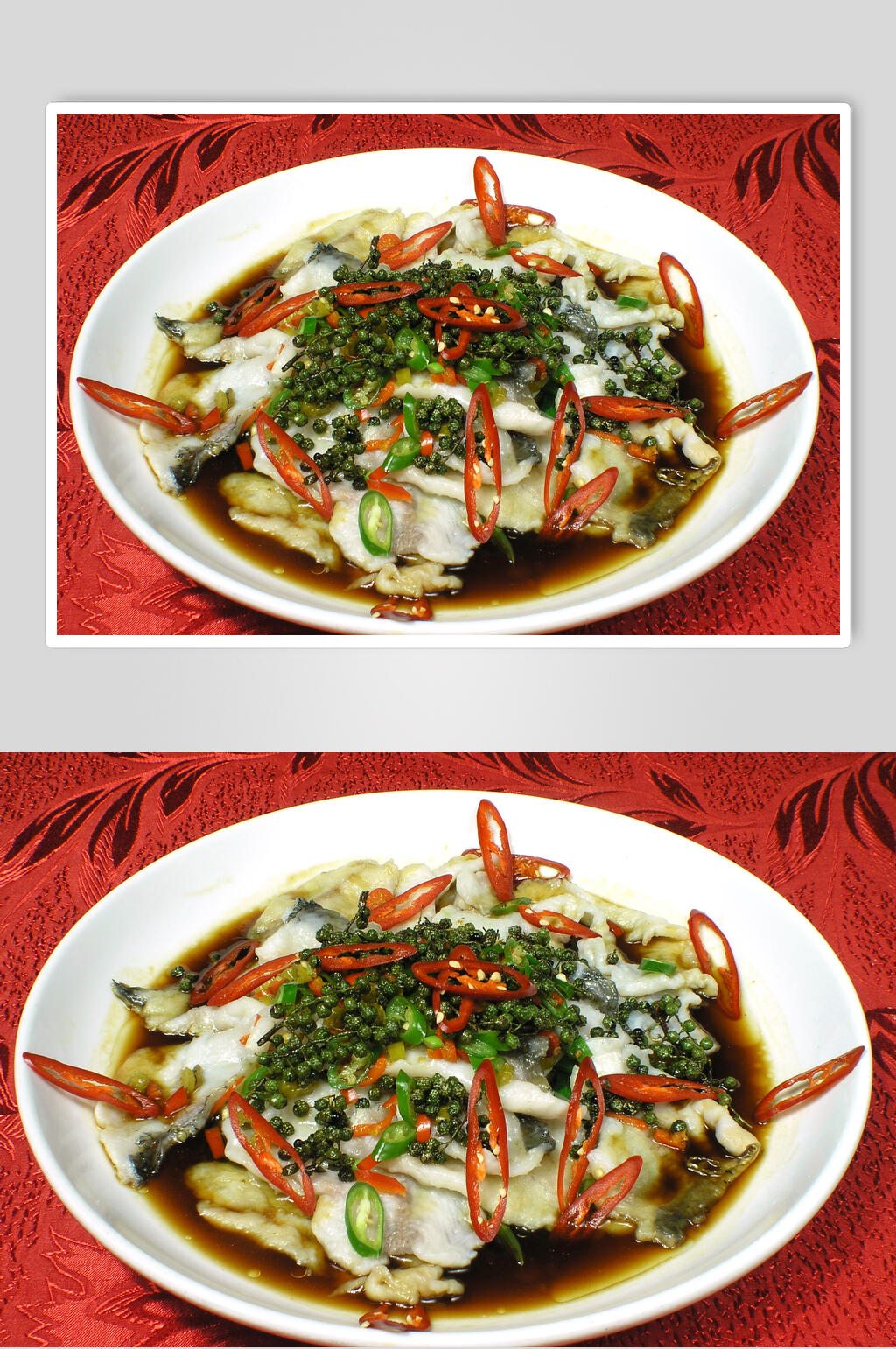鲜椒浸鱼片食品摄影图片素材