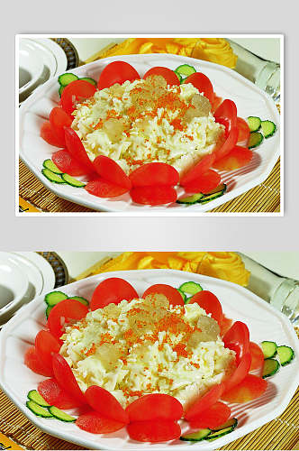 雪影红梅食物高清图片