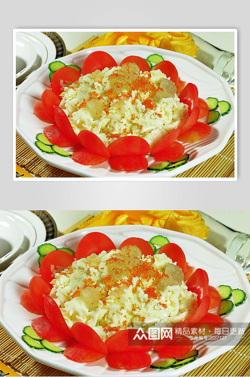雪影红梅食物高清图片素材